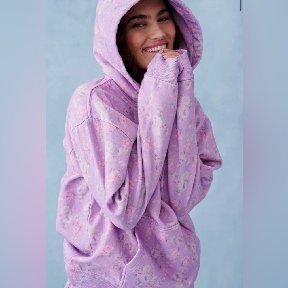 LoveShackFancy Nacova Floral Pullover Hoodie